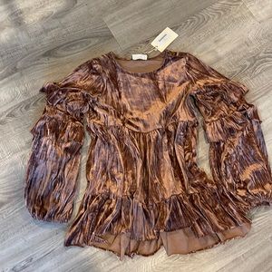 NWT Alli Set in Copper Velvet Top